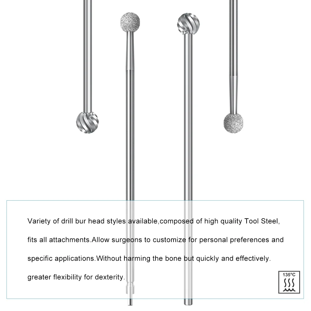 AI-SG70 Dental Tungsten Steel Burs Dia.2.35mm Overall Length 70mm for SG Series Implant Surgical Contra Angle Straight Handpiece