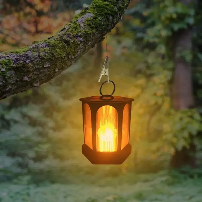 تعمل بالطاقة الشمسية المشهد مقاوم للماء حديقة توفير الطاقة في الهواء الطلق مصباح سداسية Led زينة الحفلات لهب ضوء انخفاض الشحن #2