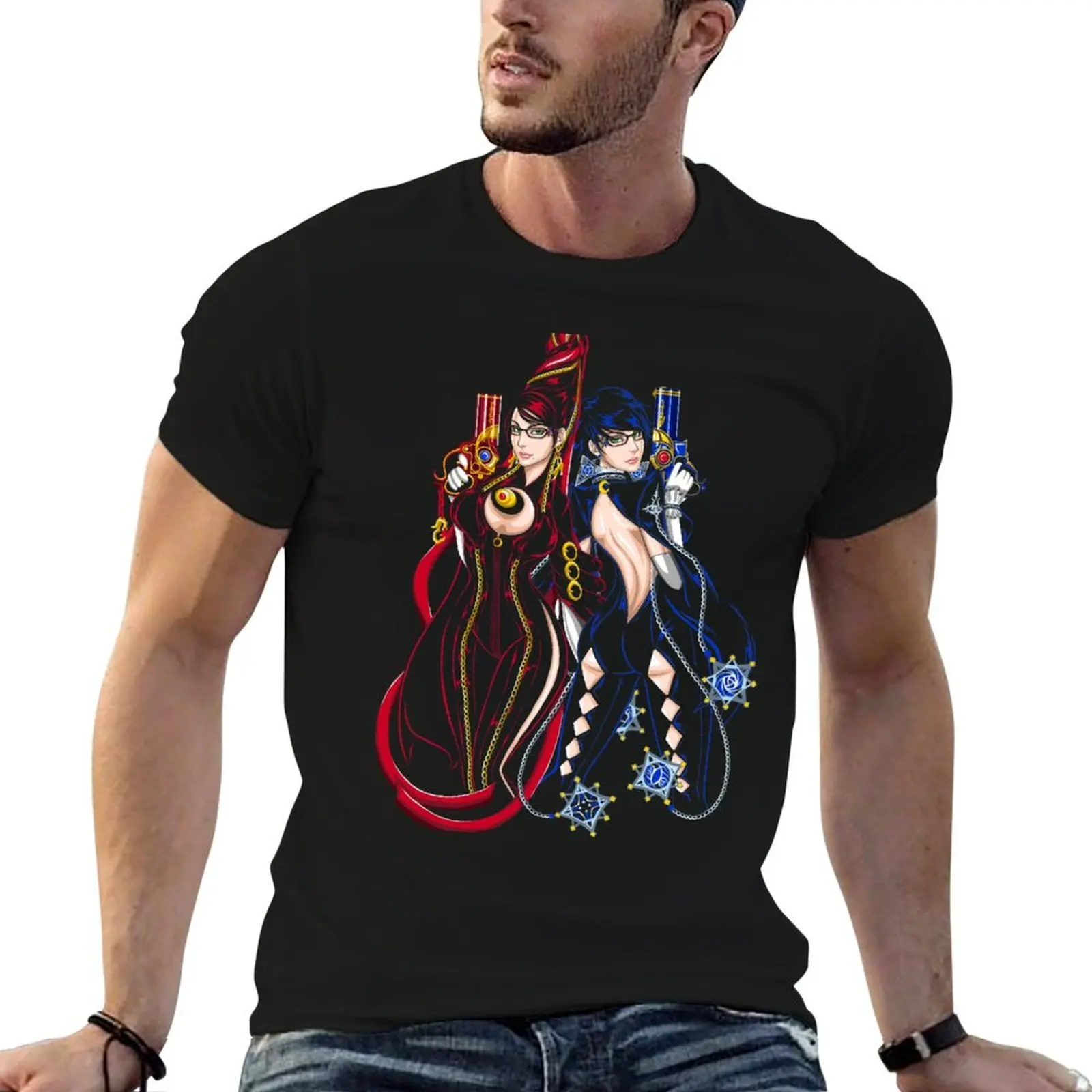 Bayonetta-Umbra sorcière-B T-Shirt homme t-shirts de haute qualité marque de luxe homme t-shirts T-Shirt graphique