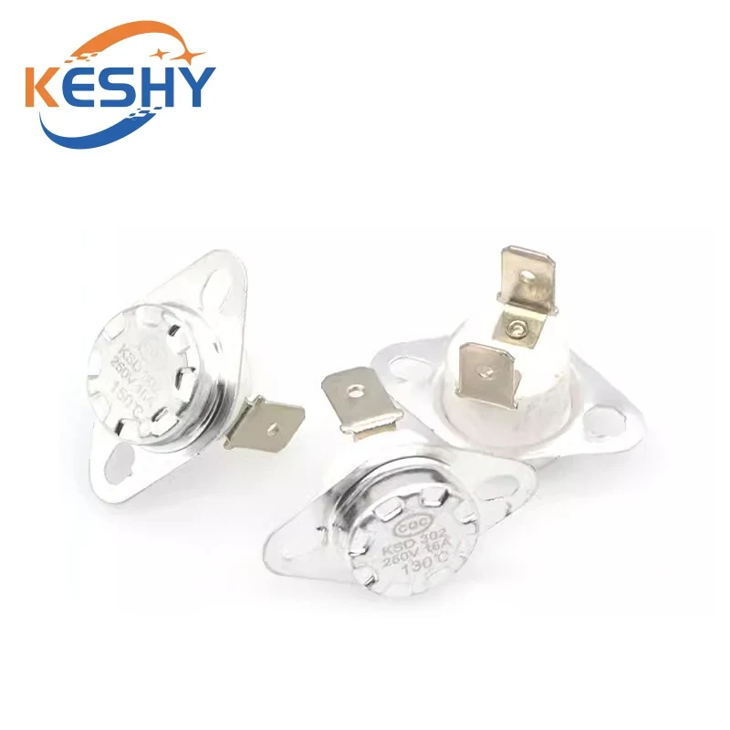 KSD302 16A 250V Bimetal thermostat Temperature Switch Ceramics 40-180 Degree KSD302 Normally Open Normally Closed Thermostat
