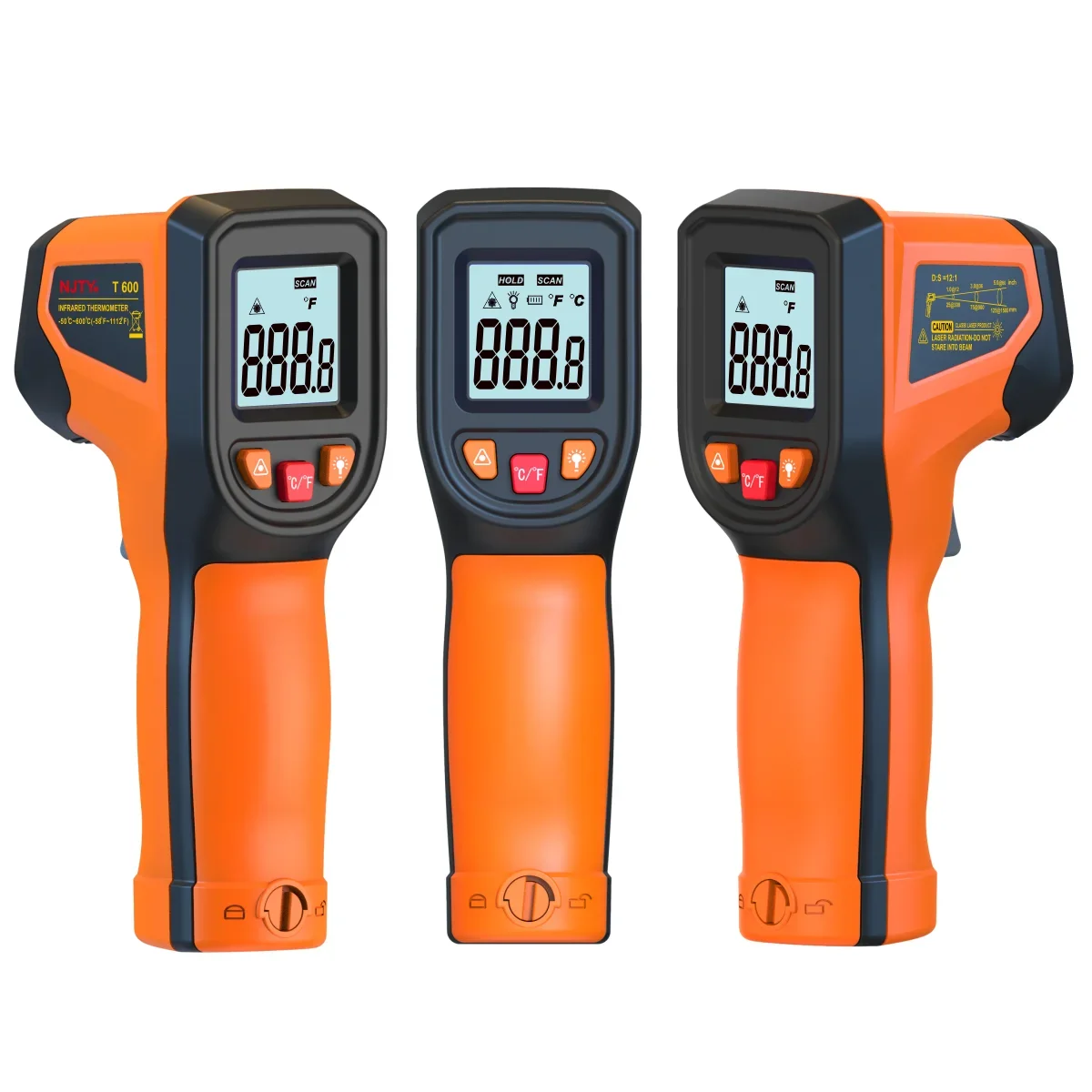 

Non-Contact Digital Laser Grip Infrared Thermometer Temperature -60C-600C Degrees Celsius Digital Instant Read Meat Thermomete