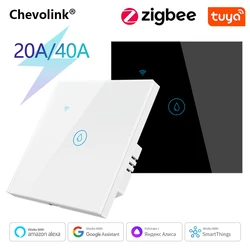 Tuya Zigbee-接続された給湯器,20a,40a,eu,uk,4000 w,8800w,エアコンエアコンスイッチ,alexa,alice,Google Homeで動作