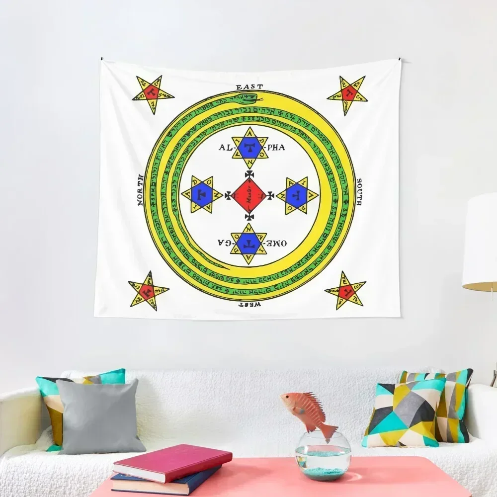 SUMMONING CIRCLE - COLOUR / WHITE Tapestry Room Decoration Korean Style Decoration Wall Room Decorations Tapestry