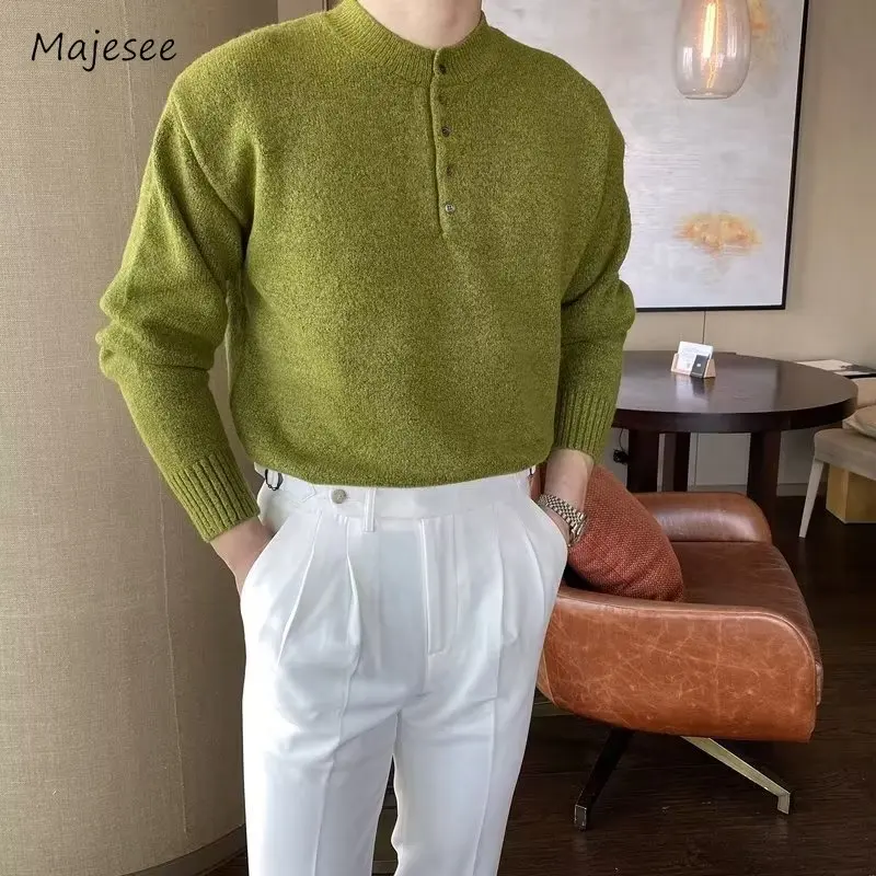 Sweaters Men Japanese Style Vintage Autumn Slouchy Commuting  Harajuku High Street Males Knitwear All-match Fashion Casual Ins