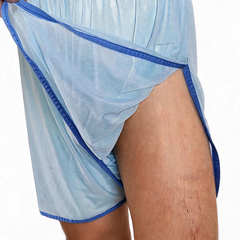 Man Transparent Sport Boxers Hollow Out Arrow Shot Panties Summer Outdoor Sport Shorts Super Thin Gay Love Lingerie Beach Expose