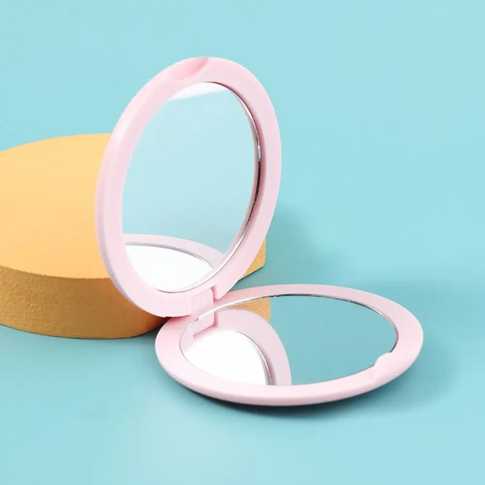 Creative Double Sided Flip Small Round Mirror Cute Small Mini Folding Mirror Round Round Makeup Mirror Home Decor
