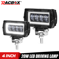 4 Inch Motorcycle Handle Bar Headlamp LED Auxiliary Headlight DRL Beam 6000K White 12V 24V For Honda Shadow Suzuki Yamaha Lamp