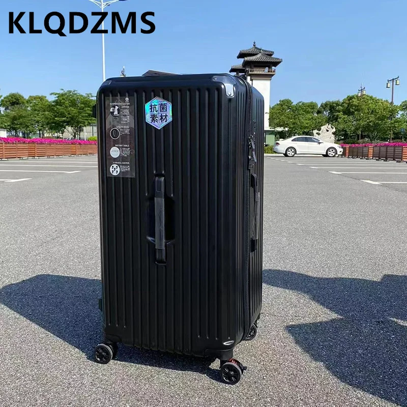 Klqdzms grande capacidade 22 "24" 26 "28" 30 "32" 34 "Polegada bagagem durável unisex trole mala estudante caixa de armazenamento portátil