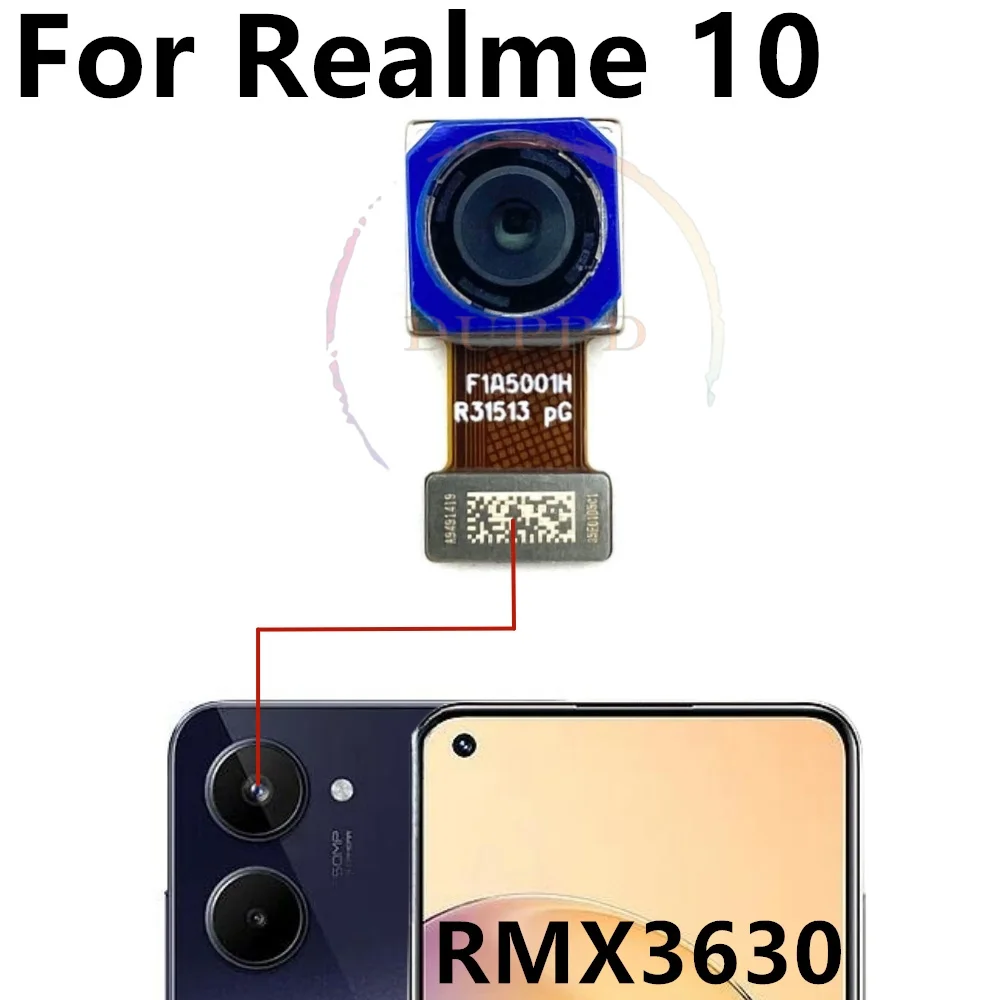 Fotocamera posteriore per Realme 10 Pro + 10Pro RMX3630 originale Mian Back Front Selfie Camera Module Flex Cable Parts parti di riparazione