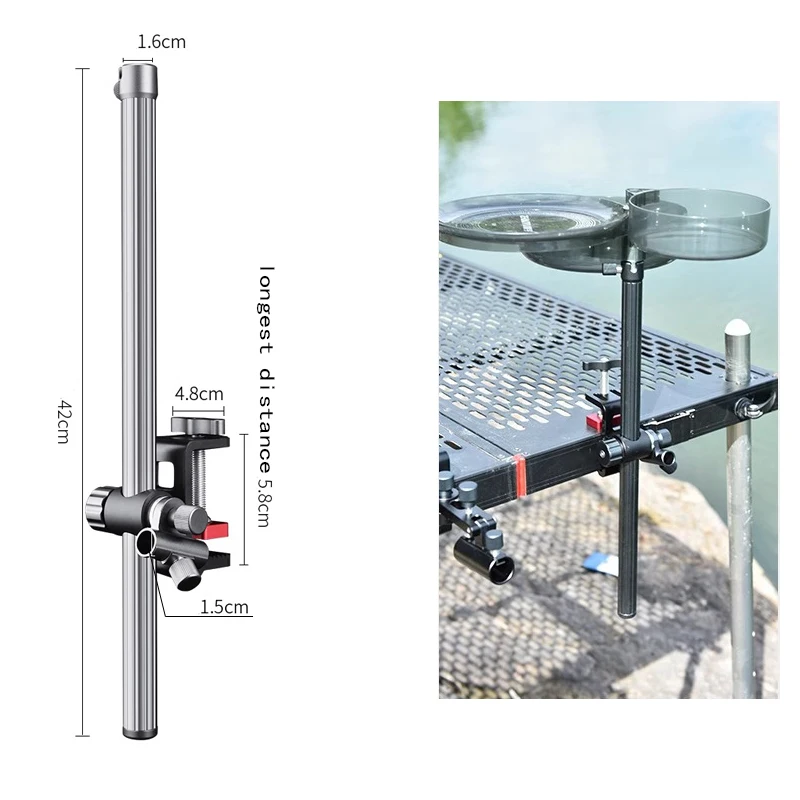 Fishing Rod Holder Fishing Platform Corner Turret Frame Light Stand Rod Table Clamp Fishing Rod Corner Frame Tube Fixing Clip