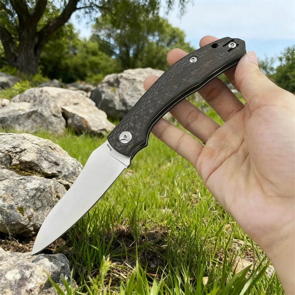 C241 كابارا التكتيكية جيب سكين للفرد D2 شفرة ألياف الكربون مقبض التخييم بقاء الصيد السكاكين لأدوات EDC في الهواء الطلق