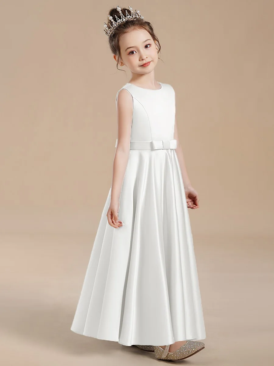 YZYmanualroom Girls\' Holiday dress Piano Performance Dress High-end satin long dress Children\'s evening dress/can be customized