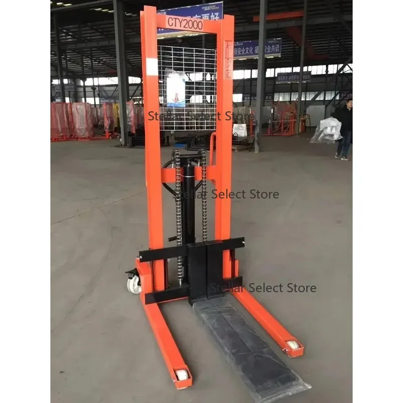 Standard Manual Hydraulic 1.5t Stacker 3 Ton Hand Pallet Manual Self Loading Stacker