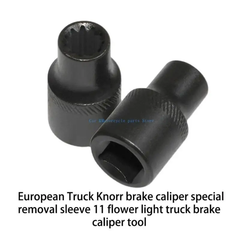 

Y9UC 11 Point Brake Caliper Socket Special Removal Sleeve Brake Pad Screw Remover for Knorr Rust Resistant