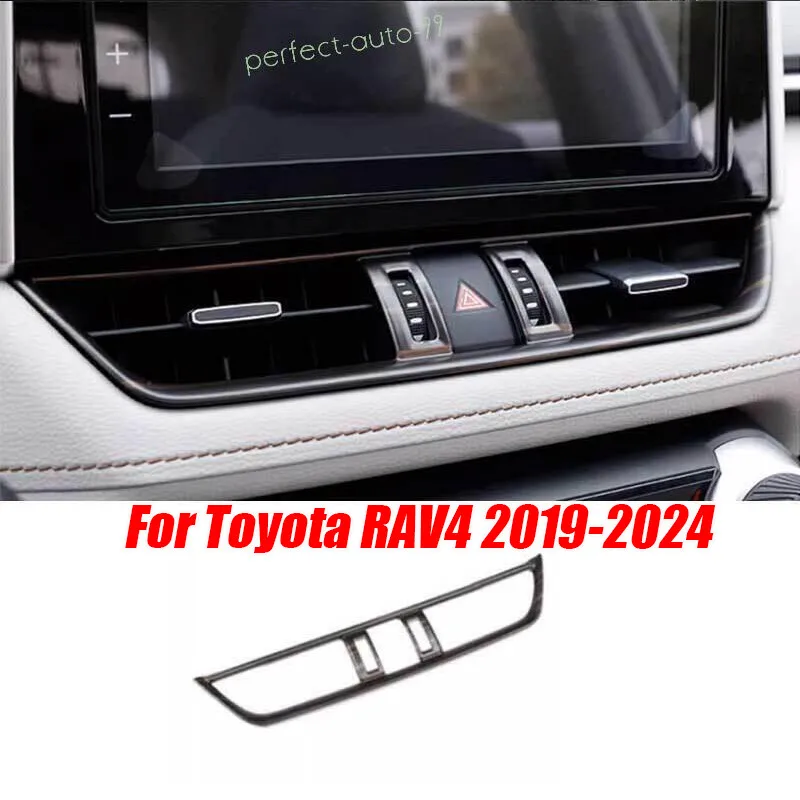 

For Toyota RAV4 2019-2024 Peach Wood Grain Middle Console Air Outlet Vent Trim