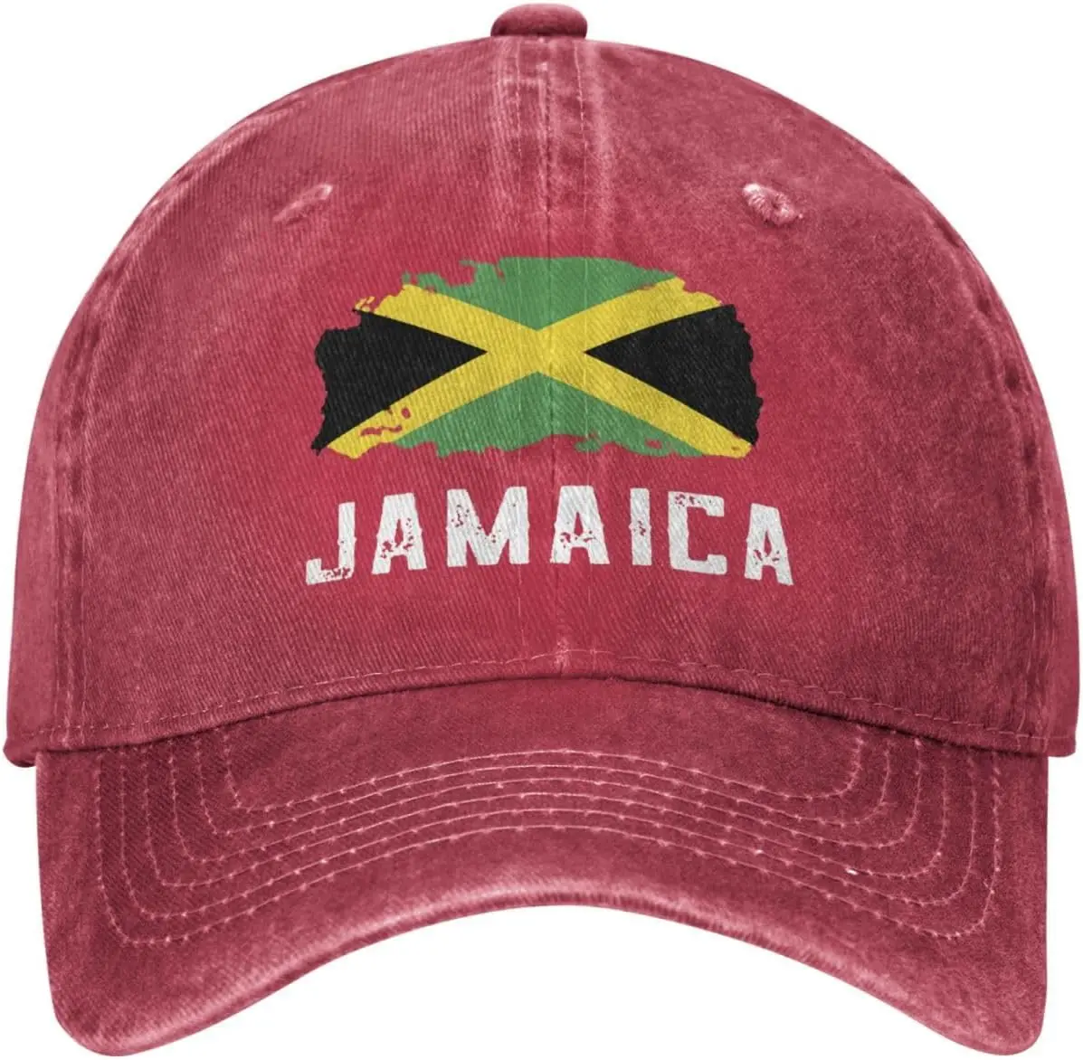 Jamaica-Flag-Distressed-Baseball-Cap-Washed-Cotton-Adjustable-Dad-Hat-for-Men-and-Women