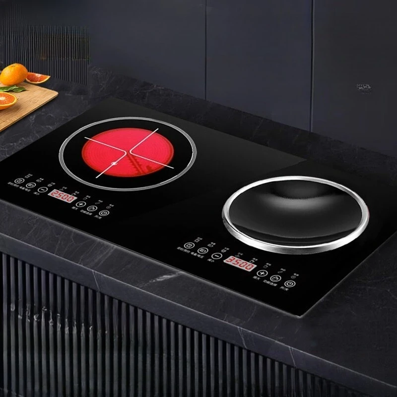 

3500W High Power Embedded Induction Cooker Double Stove Household Electric Ceramic Cooker Concave