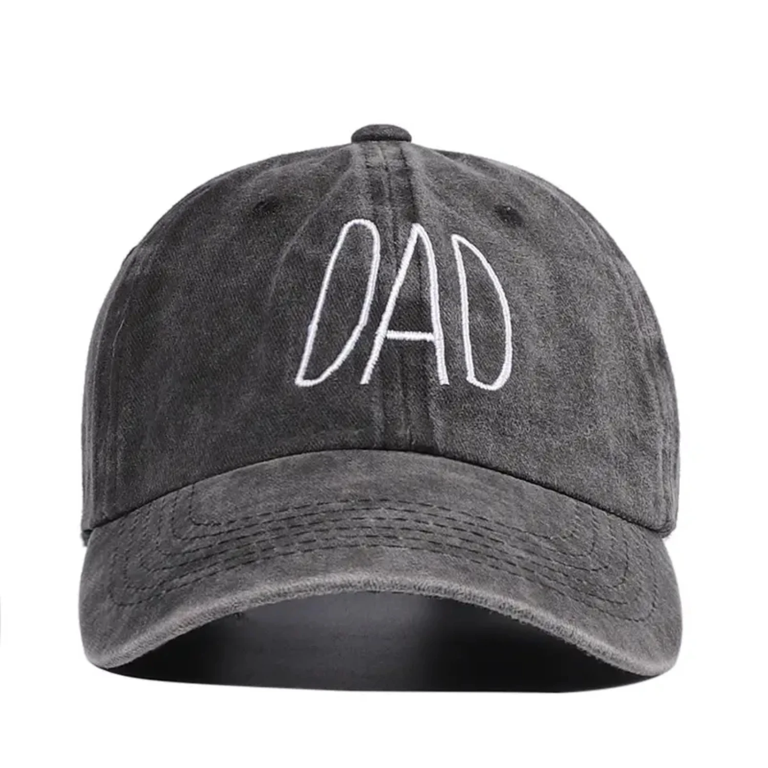 Vintage Distressed Baseball Cap with Embroidered Letters - Premium Quality Adjustable Dad & Mom Cap - Retro Style Gift for Enthu