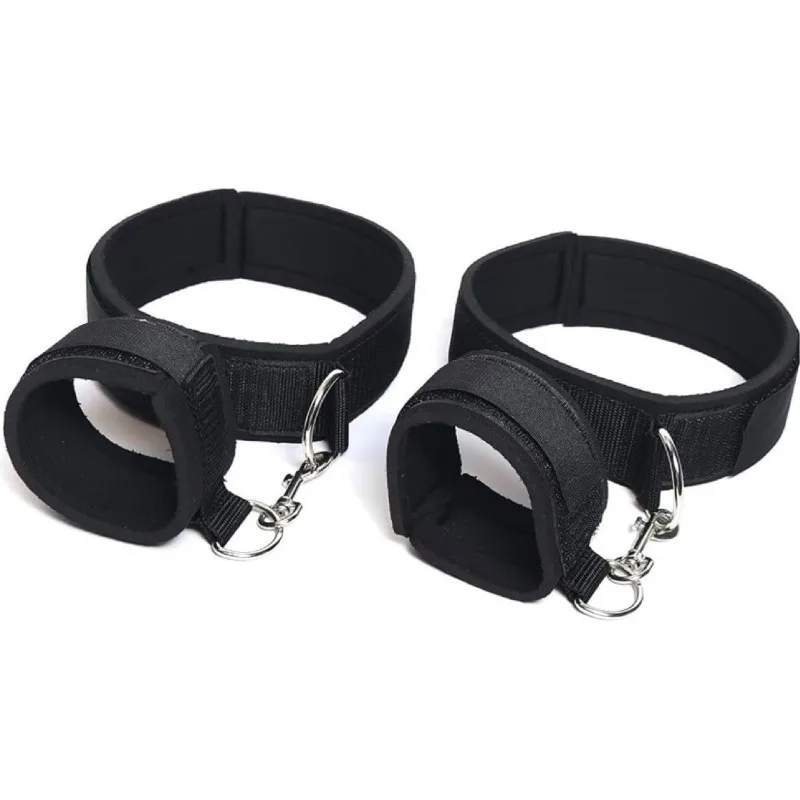 SM Hand and Leg Straps Adult Sex Toys Black Hand and Leg Cuffs Sm Handcuffs Ankle Cuffs Alternative Toys Sex Toy for Couples