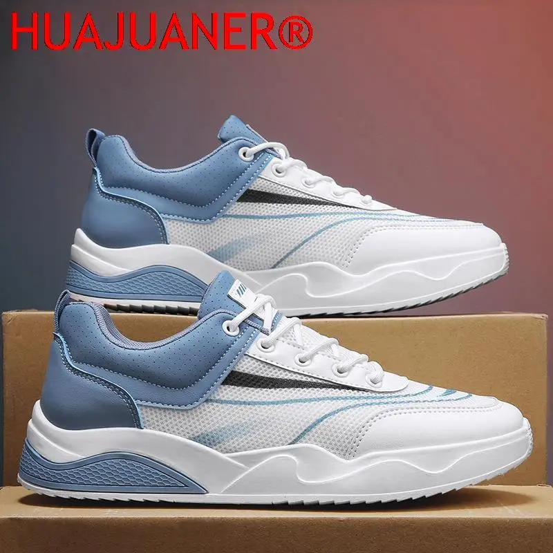 Zapatillas de deporte para hombre, Zapatillas transpirables de malla con cordones para correr, zapatos deportivos cómodos para hombre, zapatos para caminar para estudiantes al aire libre, Zapatillas