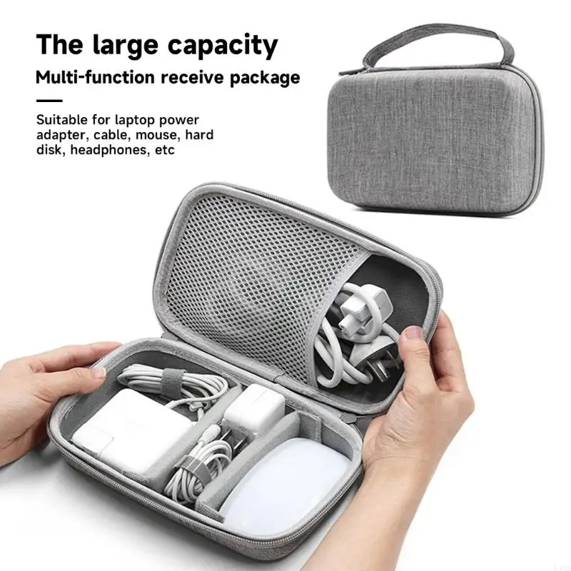 L4MA Portable Carry Bag Storage Bag U-Disk Earphones Large Capacity Travel Bag Case