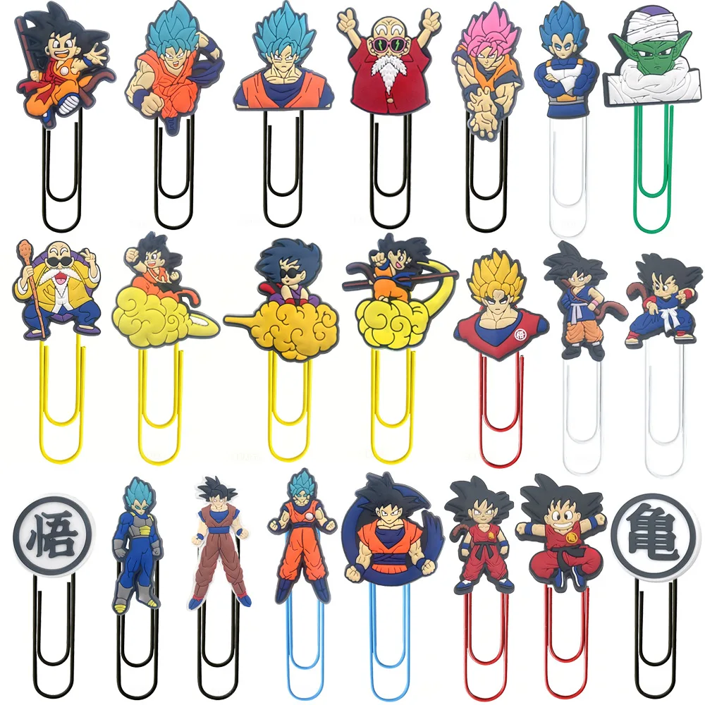 

Dragon Ball Large Paper Clip Office Supplies Creative Cute PVC Cartoon Bookmark Y2k Fashion Toys Anime Cartoon Frind Kawaii Cute