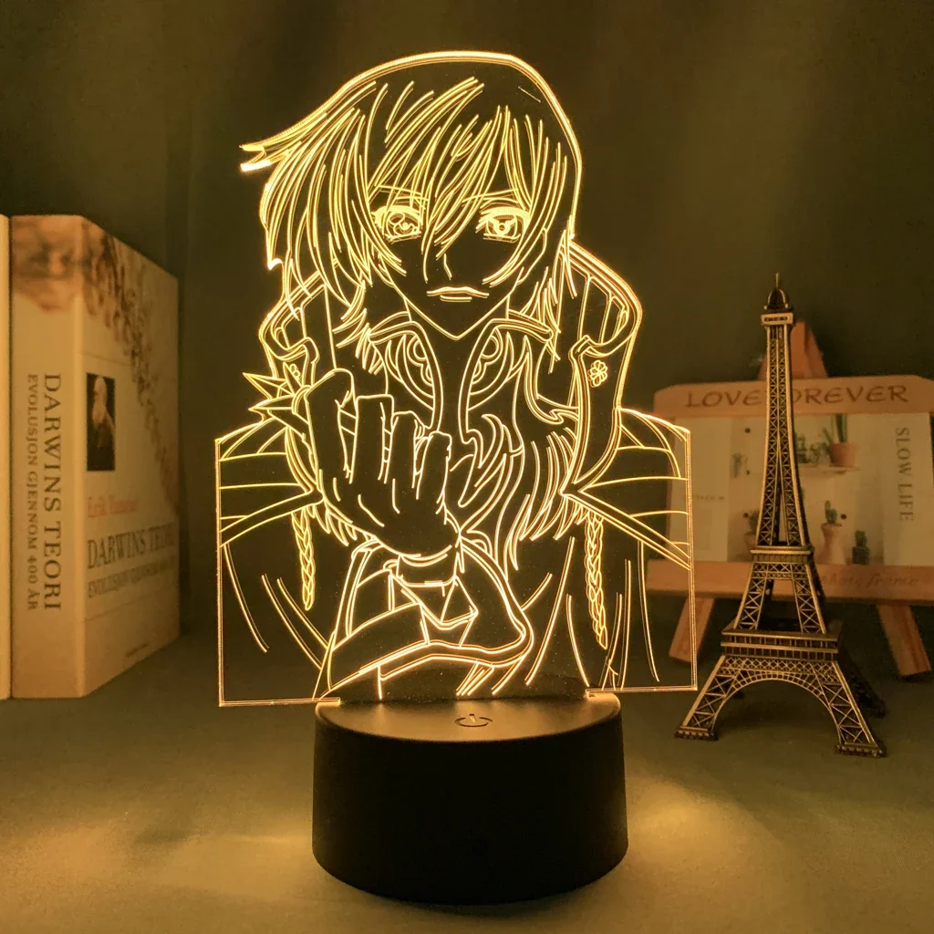 Anime Code Geass Lelouch Lamperouge For Bedroom Decor Kids Brithday Gift Manga Room Desk 3d Lamp Code Geass Led Night Light