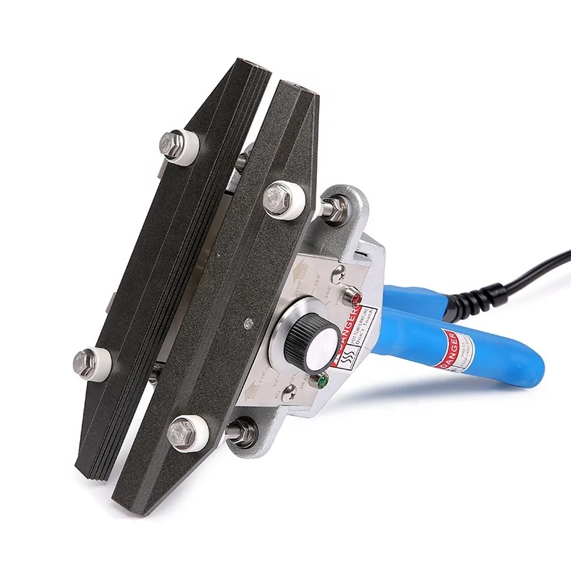 FKR-200 Hand Impulse Sealing Packing Machine Iron Hand-clamp Impulse Sealer with Cutter Handy Sealer