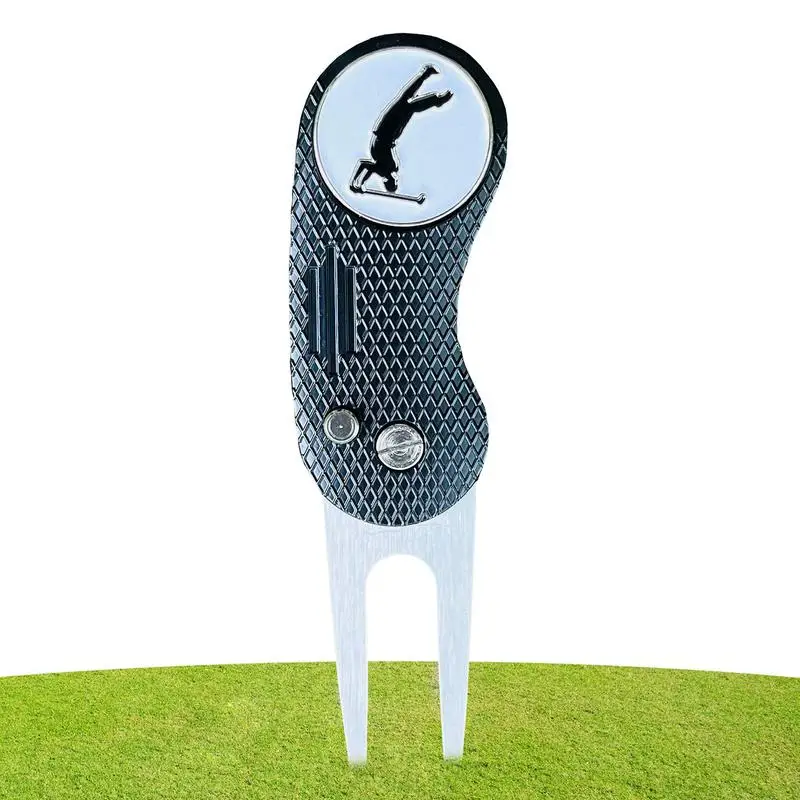 

Ball Marker Divot Tool Metal Golf Divot Tool With Ball Marker Practical Portable Golf Ball Markers For Putting Green Foldable