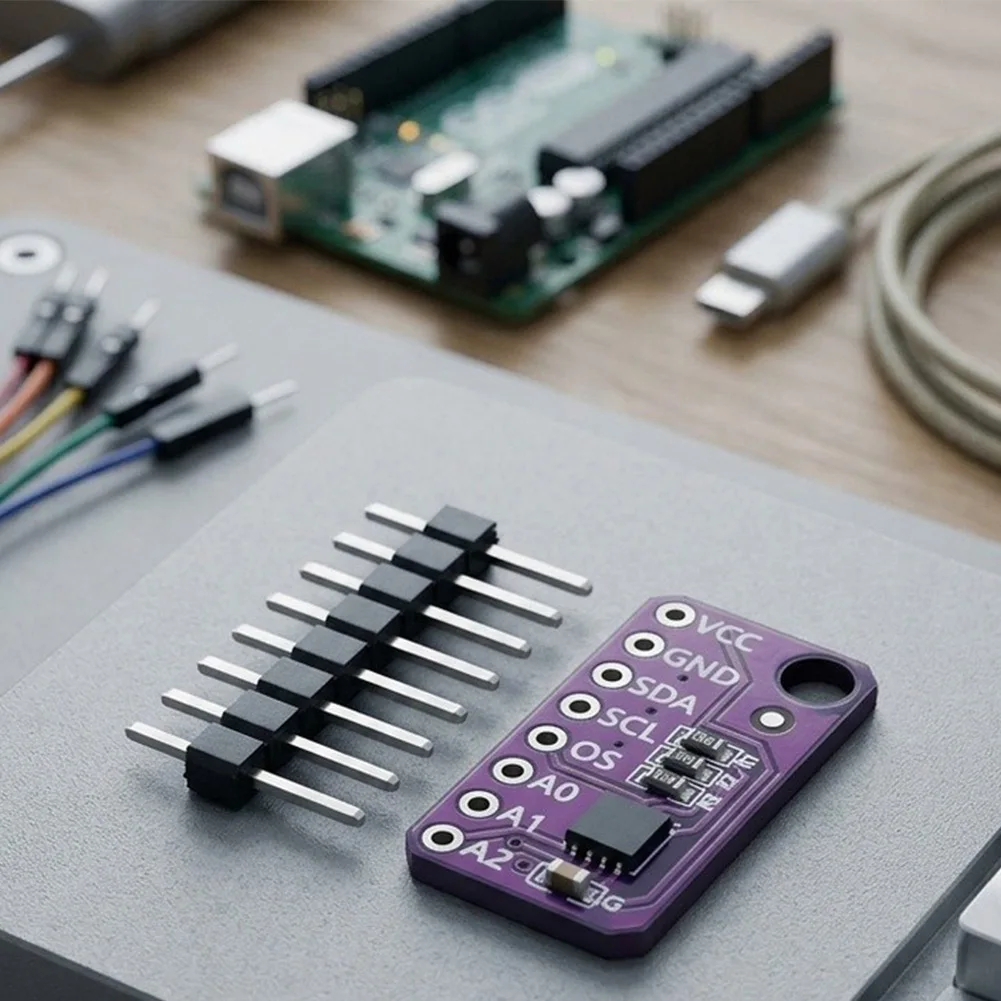 MCU-30205 MAX30205MTA Body Temp Sensor Module with I2C Interface for Lab Testing 2.7-3.3V 16-bit 0.0039C Resolution Purple
