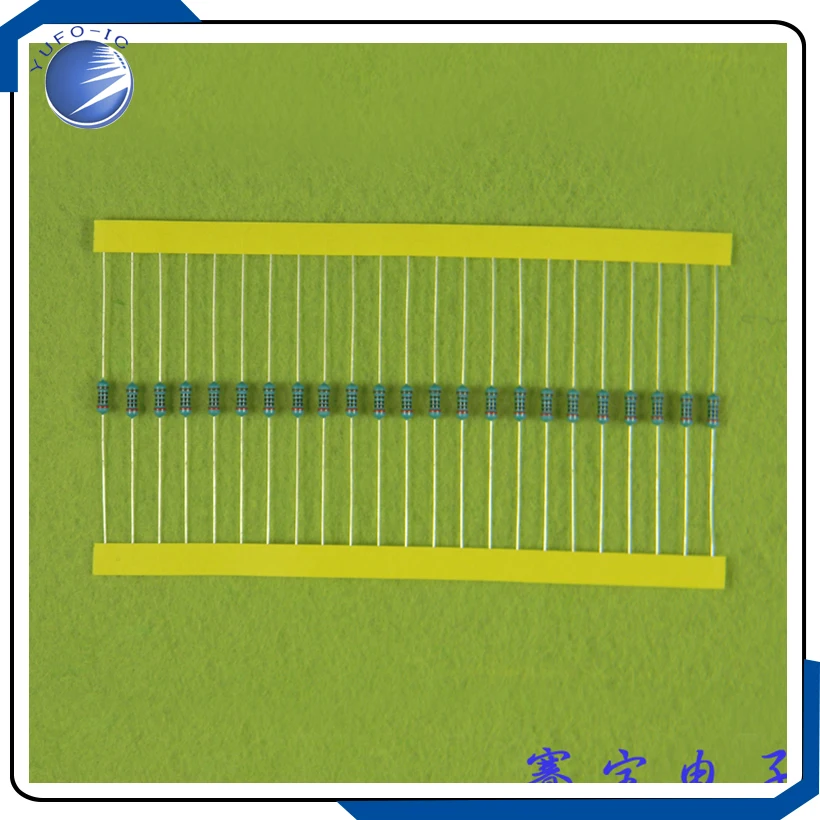 100 SZT. Rezystor metalizowany 1/4W 1% Pełna wartość 0123456789R/K/M 0.1.2.3.4.5.6.7.8.9 R K M 0 1 2 3 4 5 6 7 8 9 Ohm Kohm rezystancja
