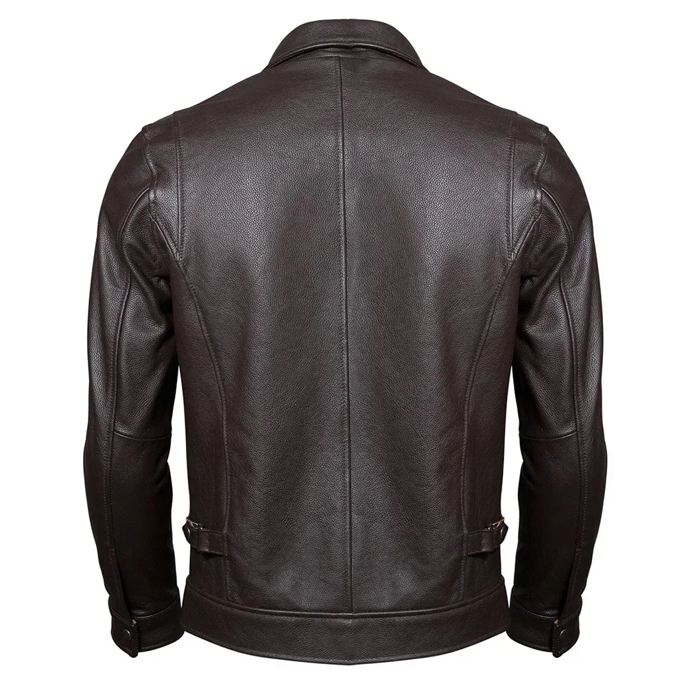 Men's Leather Jacket 100% Natural Cowhide Man Real Coat Male Clothing Autumn Spring Asian Size M601