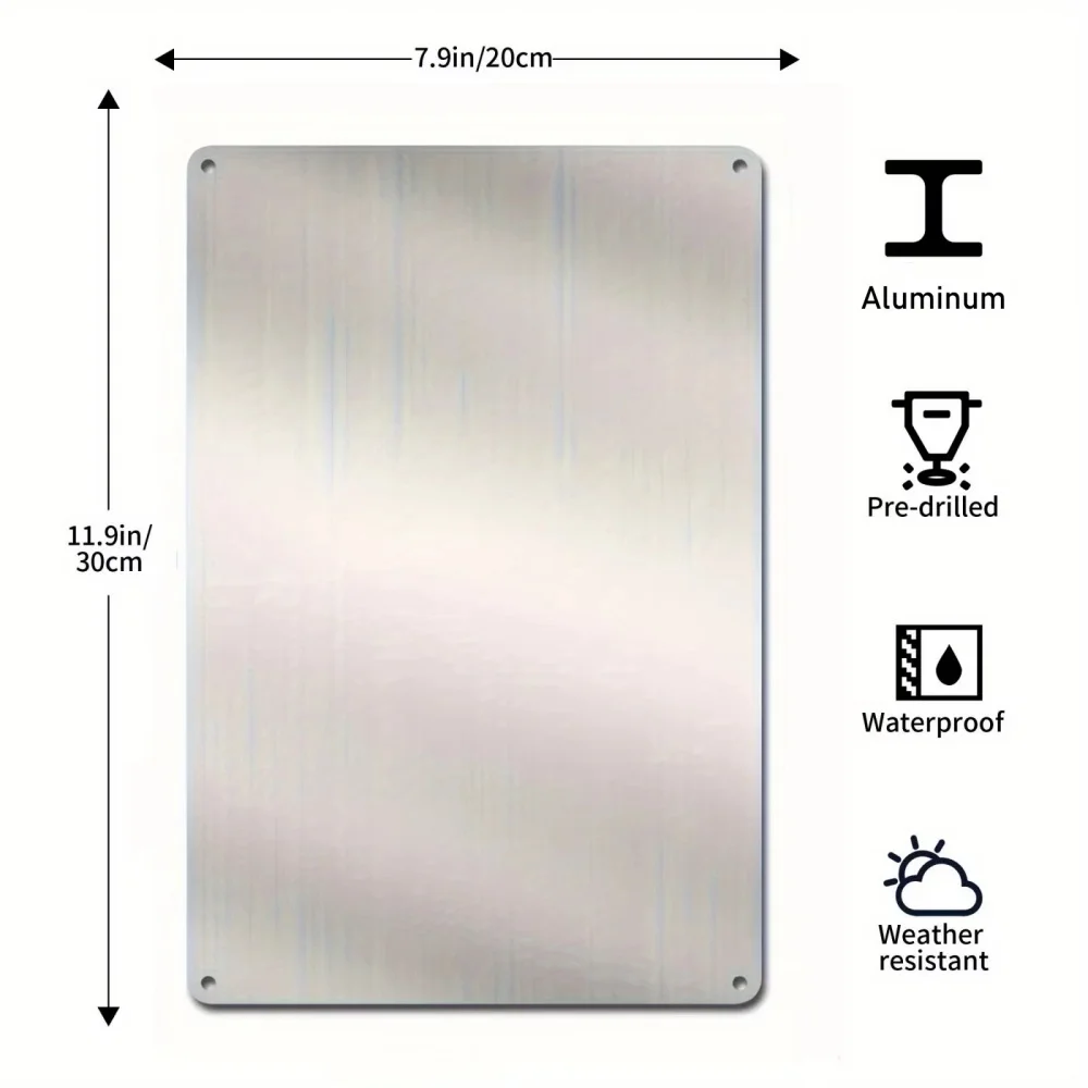 Customized Aluminum Metal Sign With Personal Photo, Contemporary Hanging Wall Decor For Home Garden Bar Office view 2