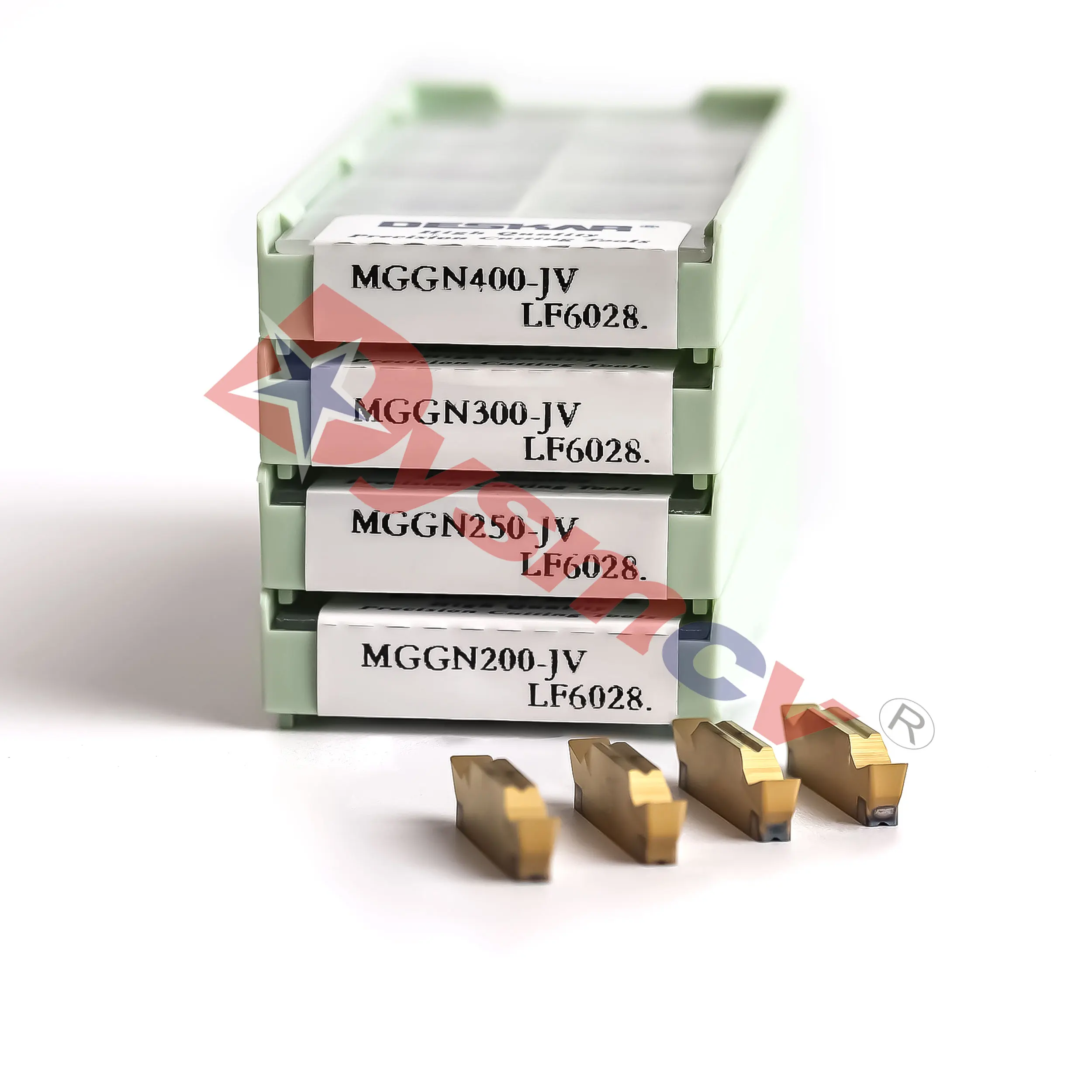 شفرات تقطيع CNC من DESKAR ، أداة مخرطة CNC ، إدراج حز كربيد ، استخدام لقطع الفولاذ ، MGGN200 ، mgn250 ، mgn300 ، mgn400 ، JV ، LF6028