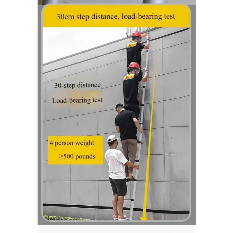 Aluminum Alloy Telescoping Ladder Extension Heavy Duty Foldable Staircase Stepladder for Home Use