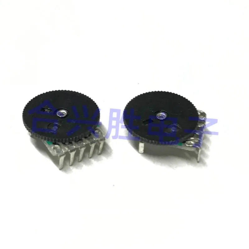 20 Pieces Dial Gear Dual Potentiometer B102 B503 B1K B50K Volume Switch 5Pin 14X1 14*1MM