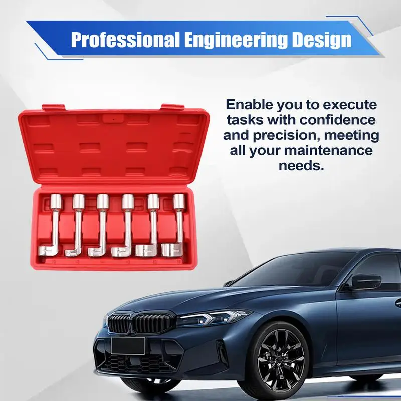 Driveline Socket Set 1/2 Inches Opening Socket Kit Injector Lines Removal Tool High Strength Drive Socket Set Injector Wrench