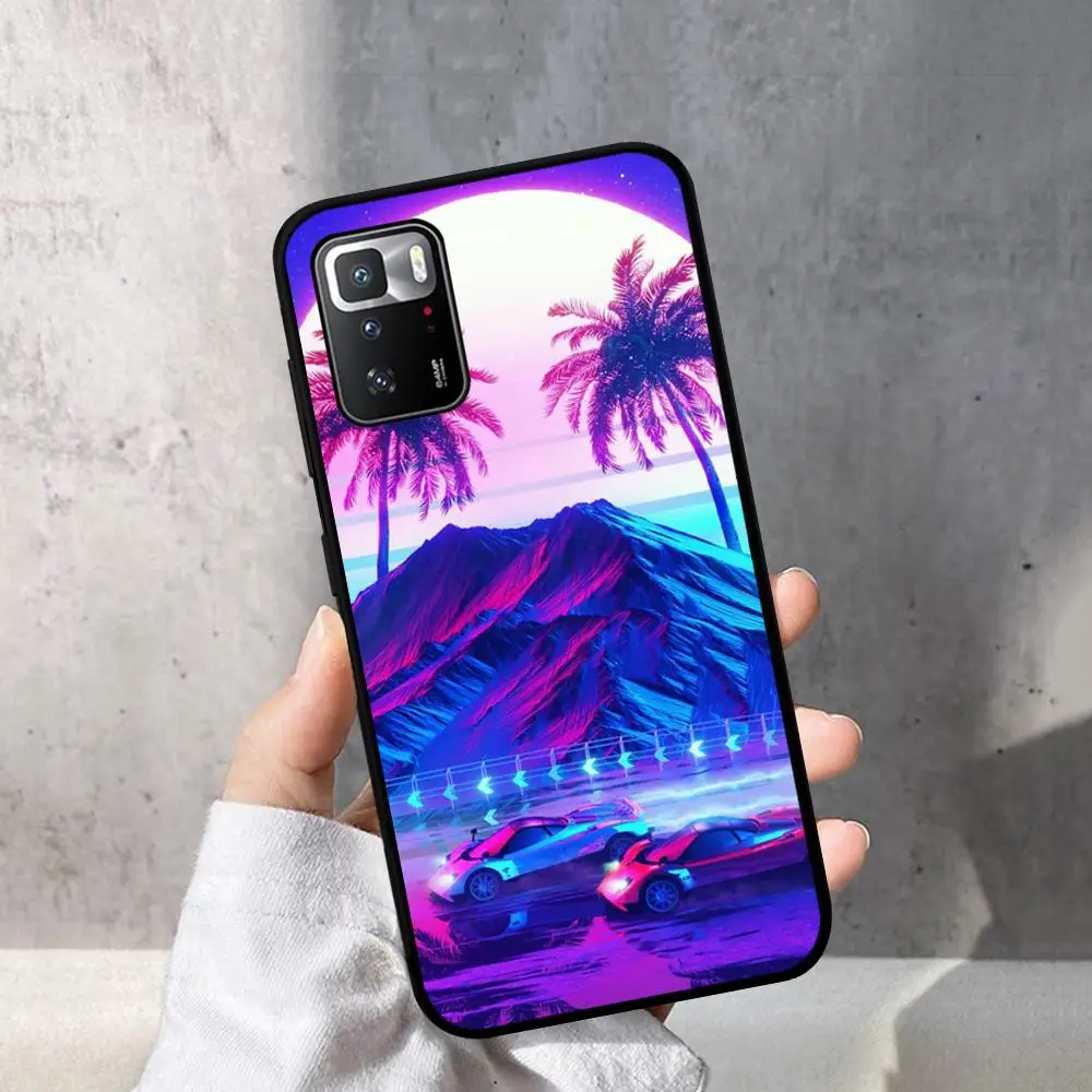 Synthwave Vaporwave Aesthetic Phone Case For Redmi Note 4 X 5 A 6 7 8 Pro T 9 Pro 9S 10 Pro 11 Pro 11S 11Epro PocoM3pro