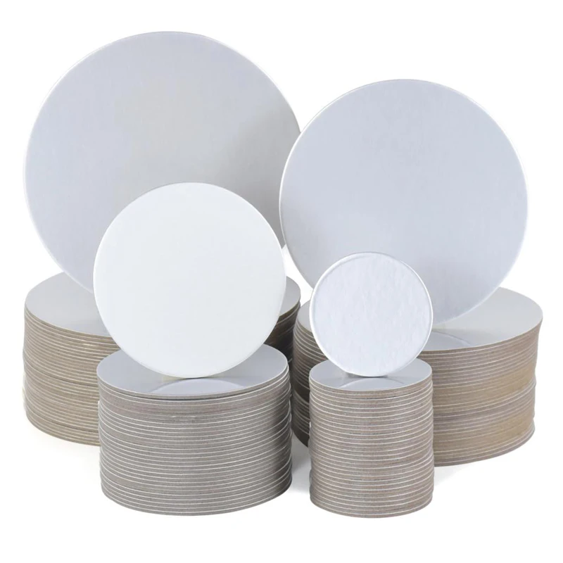 Silberbeschichtetes rundes Kuchenbrett, Durchmesser 10–33 cm, erhältlich, Kreis, Kartonbasis, Desserttablett, Mousse-Kuchendekorationszubehör – Detail 4
