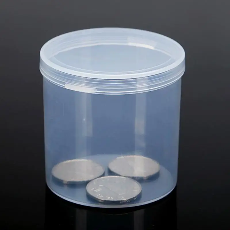 1pc小さなラウンドクリアプラスチックビーズ収納ボックス小物工芸品ハードウェア保存容器ケースボックス