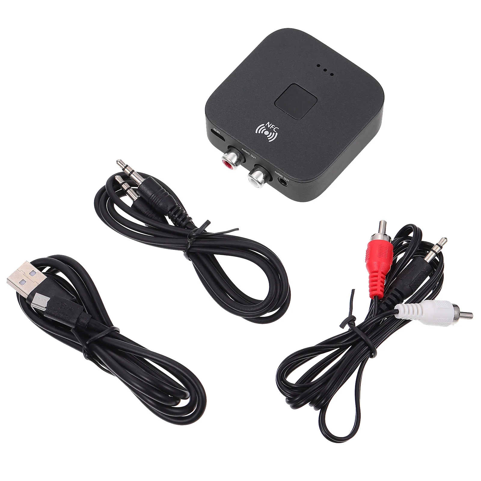 

Receiver With Nfc Built-In 3.5Mm Rca Dual Output Wireless Audio Adapter For Car Home Office Long Range
