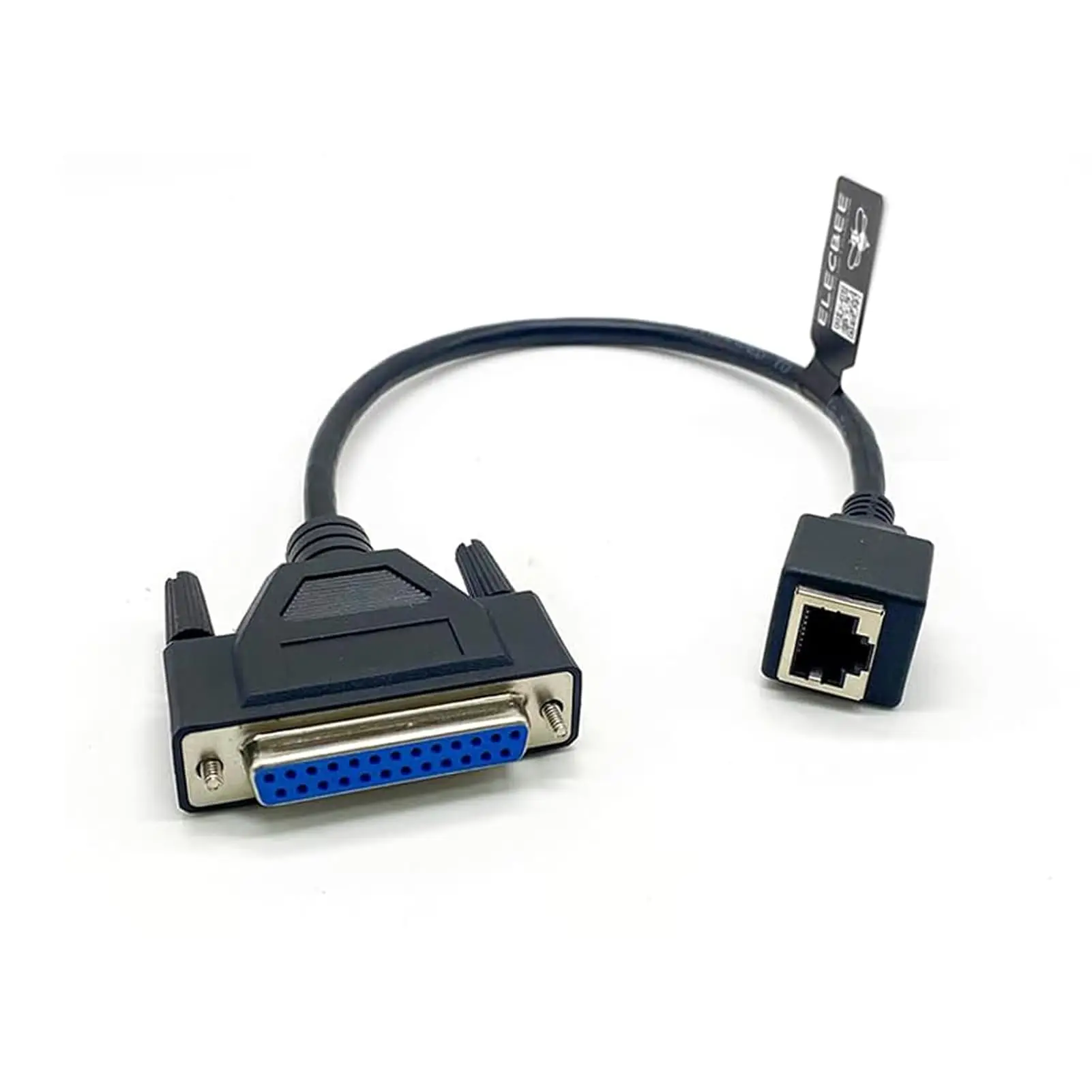 30CM Cross Null Modem Serial Data Cable RJ45 Female Port to DB25 Female 25Pin Connector RS232 Console Line for Industrial Comput
