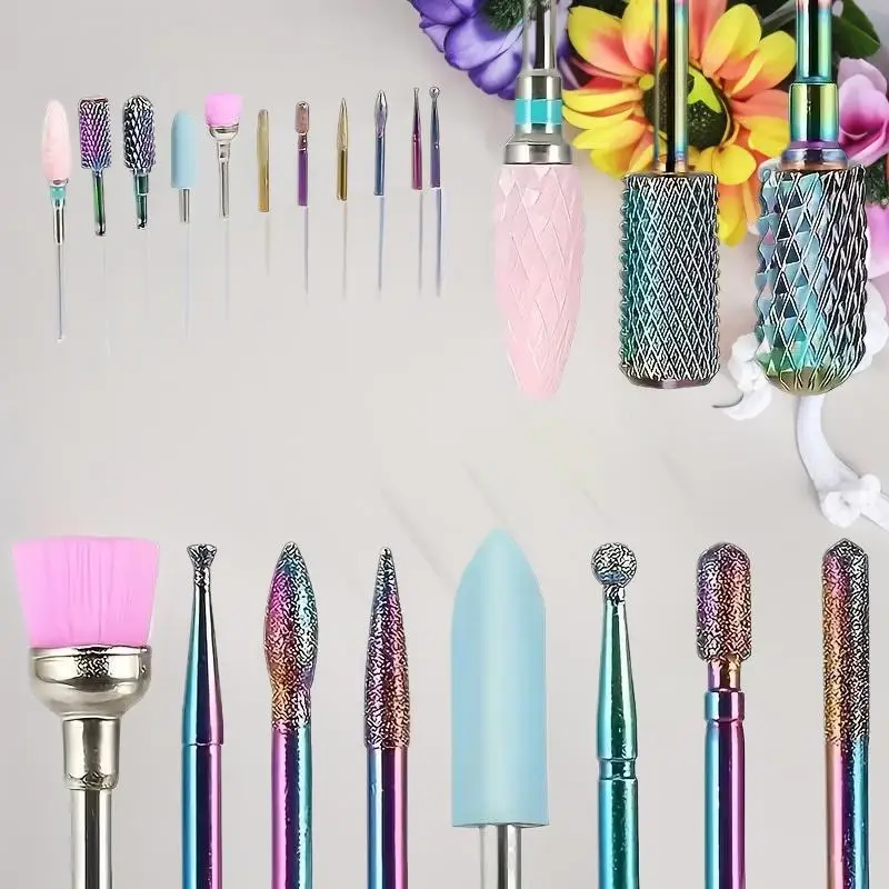 11 Teile/schachtel Professionelle Keramik Nagel Bohrer Set Elektrische Maniküre Nagel Datei Bit Für Acryl Gel Nägel Und Nagelhaut