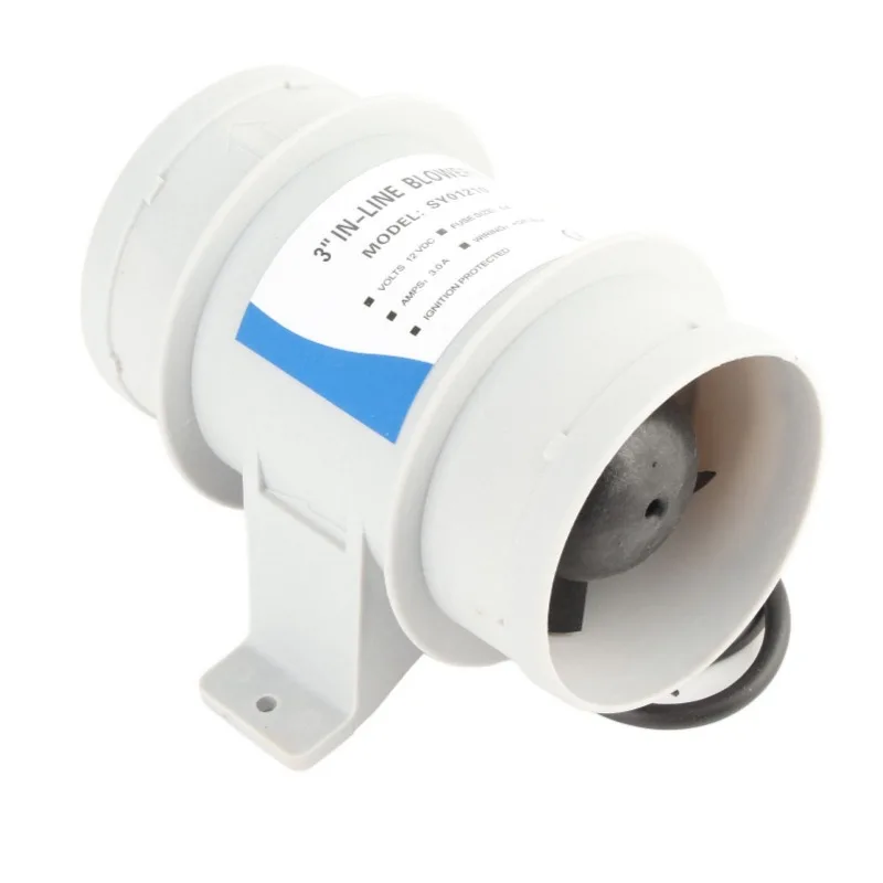 

3-дюймовый бесшумный линейный вентилятор 12 В — морской трюмный воздуходувка, подходящий для яхт и лодок, идеально подходит для эффективной циркуляции воздуха в ма