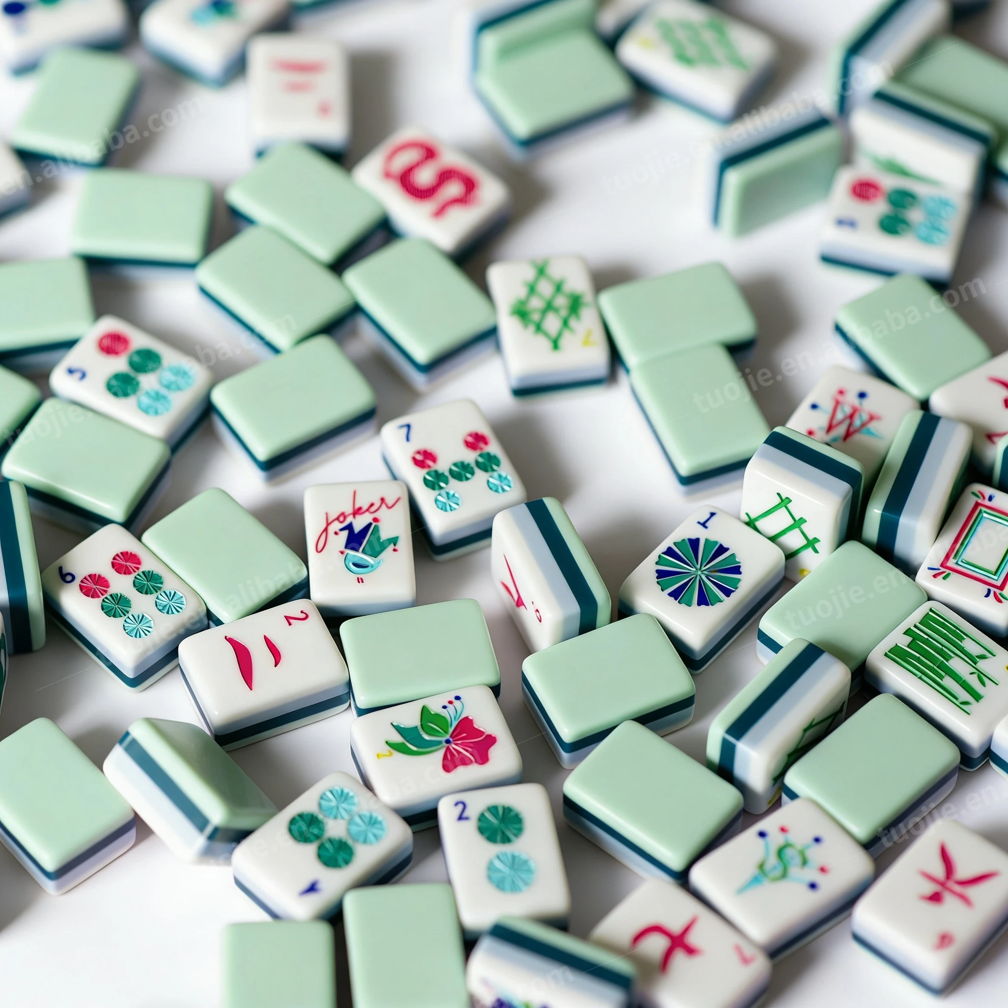 Luxury four-layer acrylic Christmas-themed mahjong tiles, customizable, high-quality, environmentally friendly