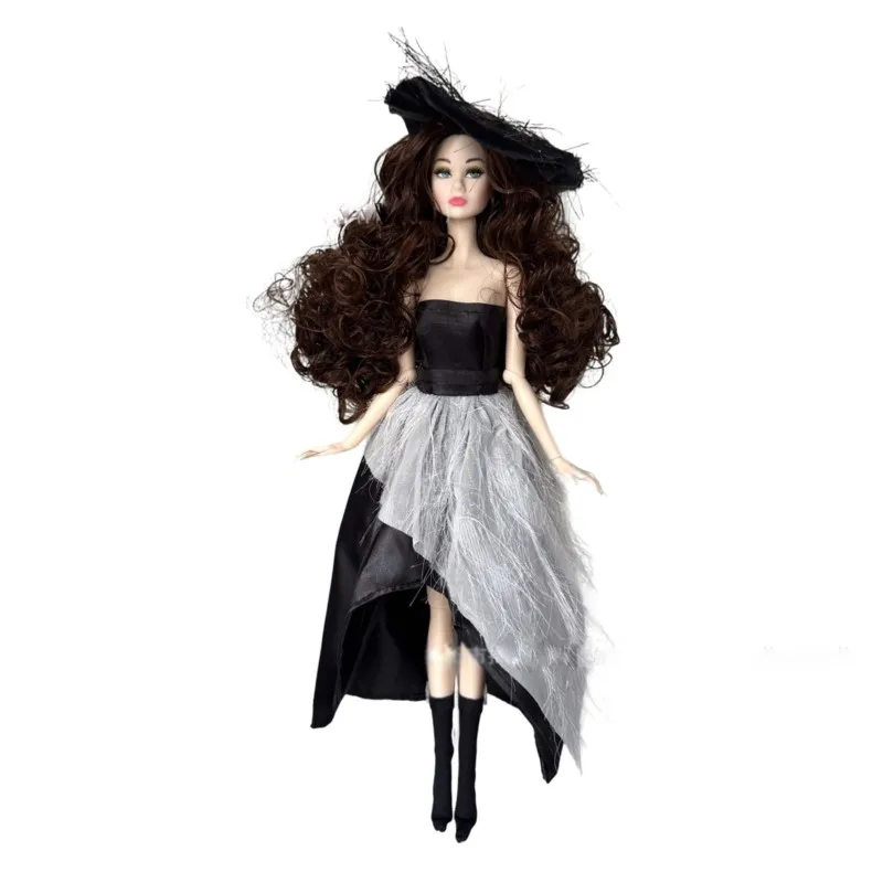 New 1/6 30cm Supermodel Doll Clothes Fashion Luxury Evening Gowns Strapless Dress Girls Playing House Toys Dress-Up Accessories