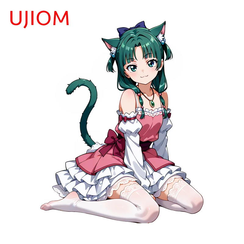 UJIOM Cat Ears Girl Seductive Maomao Wall Sticker Delicate Sunscreen PVC Decal Suitable For Delicate Wallpapers For Kids