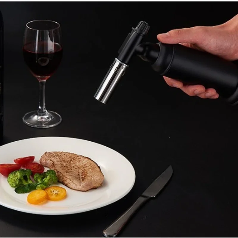 New Kitchen Spray Gun Torch Lighter Turbo Jet Outdoor Windproof Double Flame Camping BBQ Lighters Big Firepower Inflatable Gas