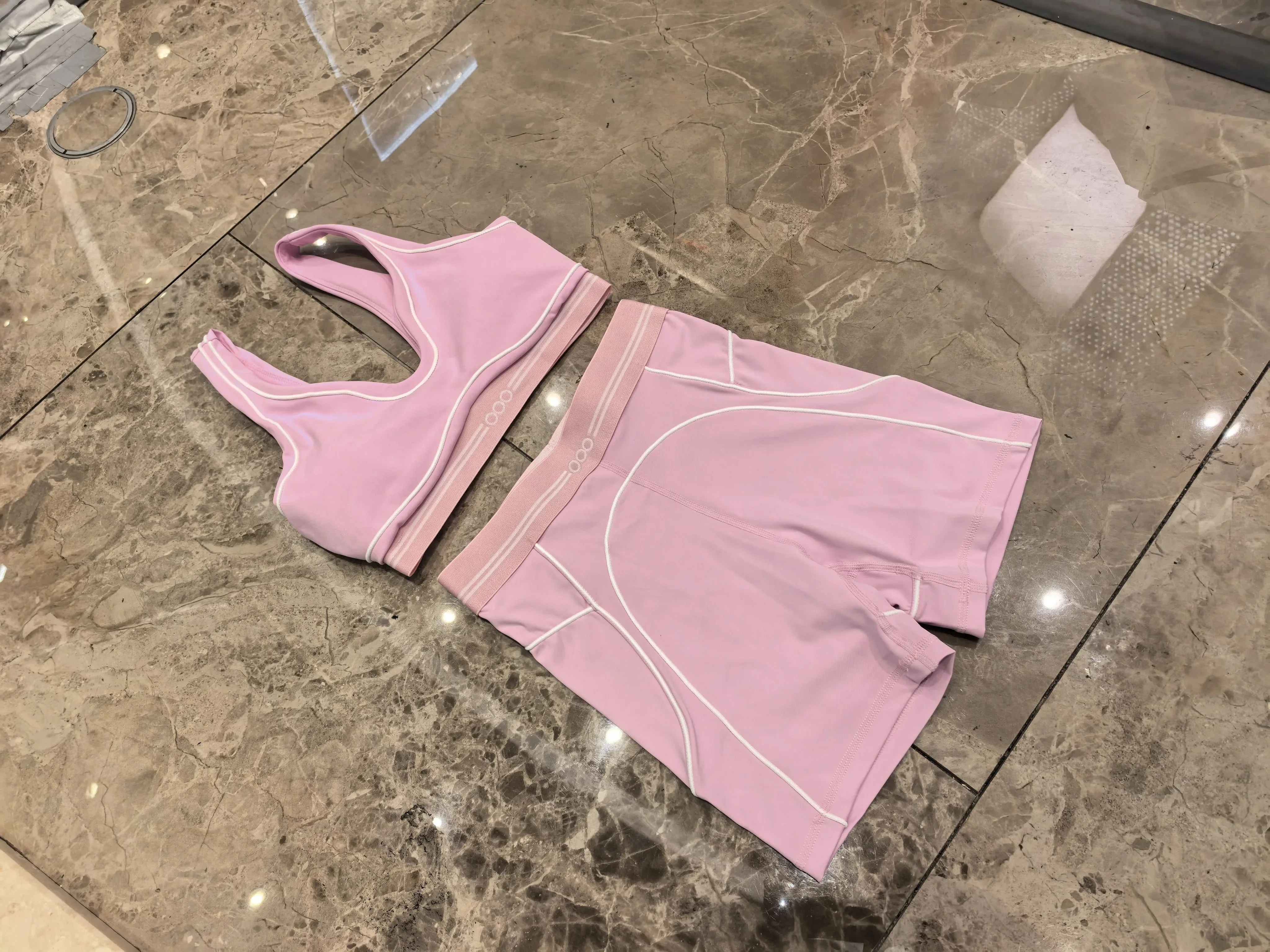 One set Women Sports Yoga Two Piece Set Tank Top and Shorts Summer Running Fitness Pilates Outfit