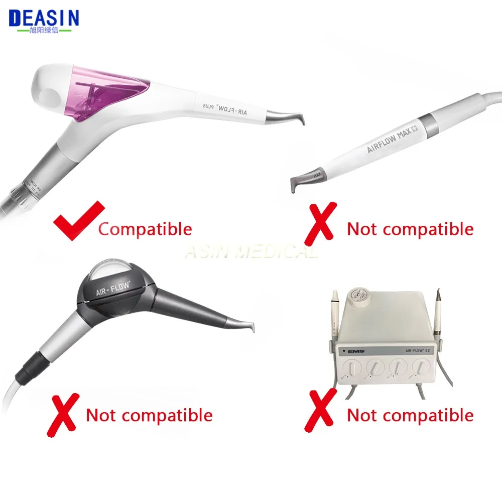 Head Part Dental Air polisher handle Handpiece Supragingival / Subgingival for EMS AIRFLOW HANDY 3.0 PERIO PLUS PREMIUM